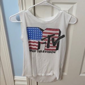 MTV Muscle Tee American Flag
